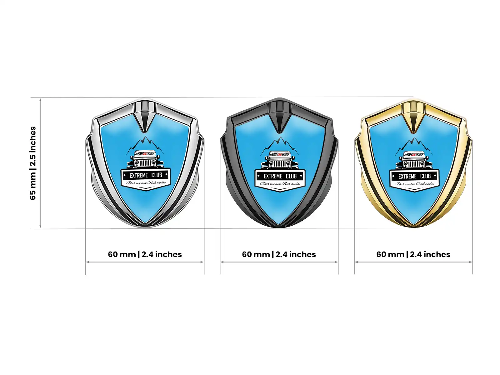 Car Brand Badges Pro Style Stainless Steel Edge